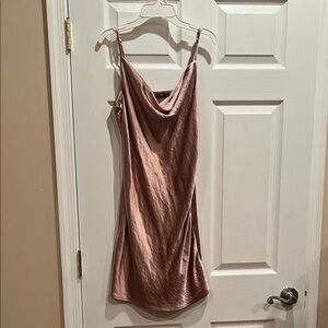 Nasty Gal metallic Pink Dress